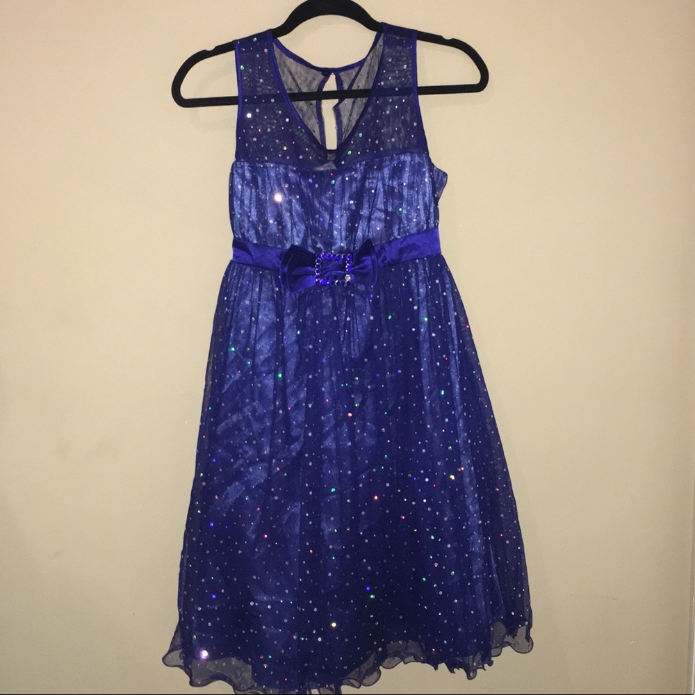 Blue Sparkly Formal Dress